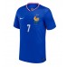 Camisa de Futebol França Antoine Griezmann #7 Equipamento Principal Europeu 2024 Manga Curta